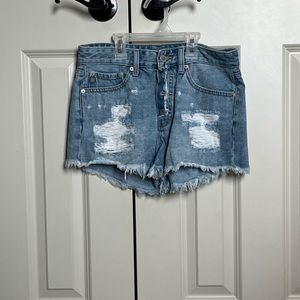 High waisted denim shorts size small